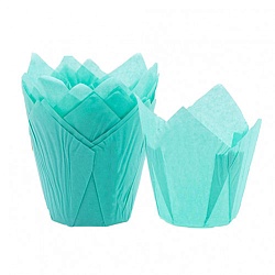 Форма бумажная "Тюльпан" 5 х 8 см, тиффани 50 шт